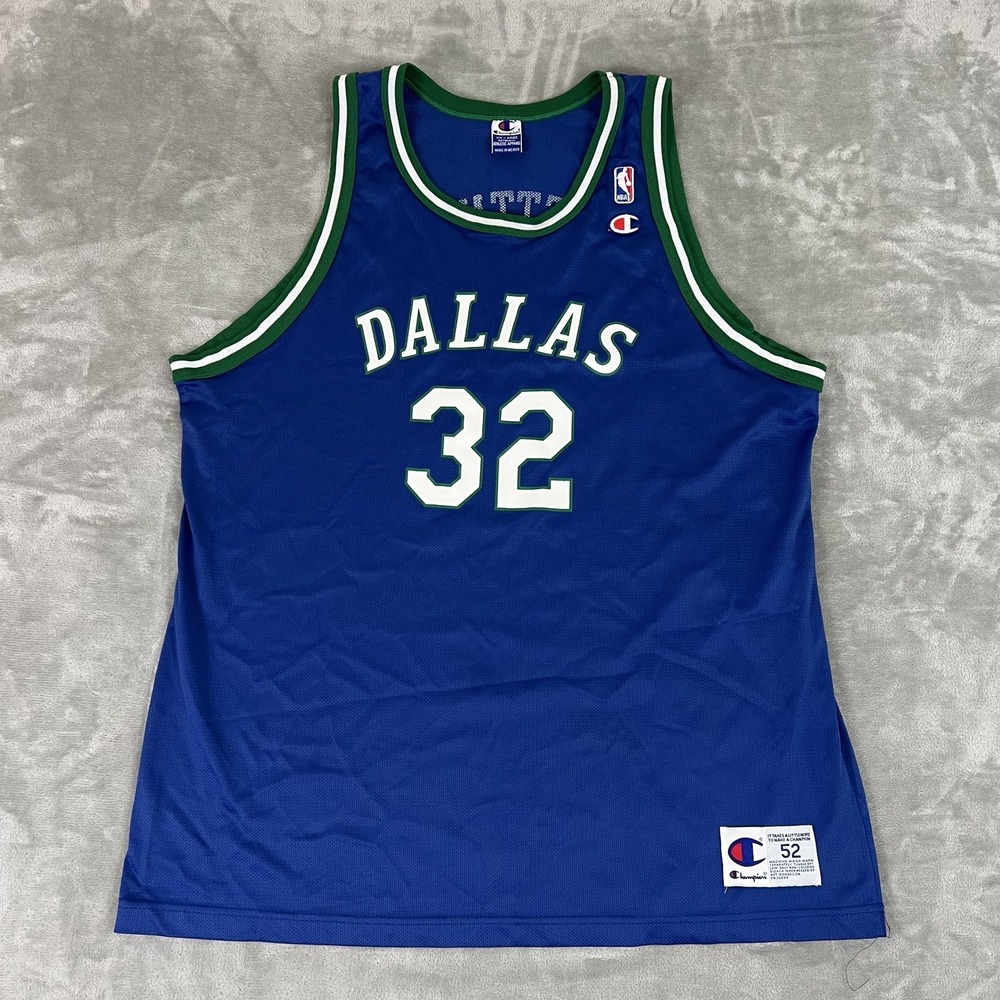 Vintage RARE Dallas Mavericks Jersey Mens 52 Champion Laettner 32 READ 2000-2001